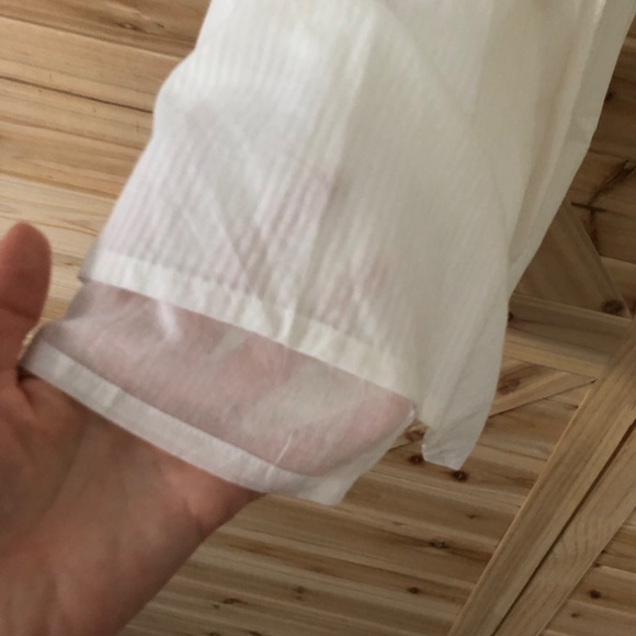 Emerson Fry India Collection Organic Cotton Basalie Dress S Dobby Stripe White - Picture 10 of 15